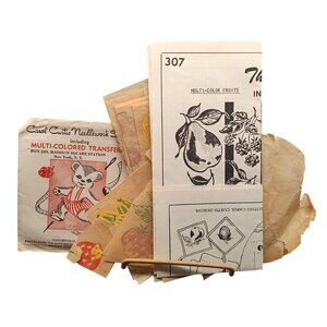 Vintage Carol Curtis Needlework Transfers 307 Multi Color Fruits